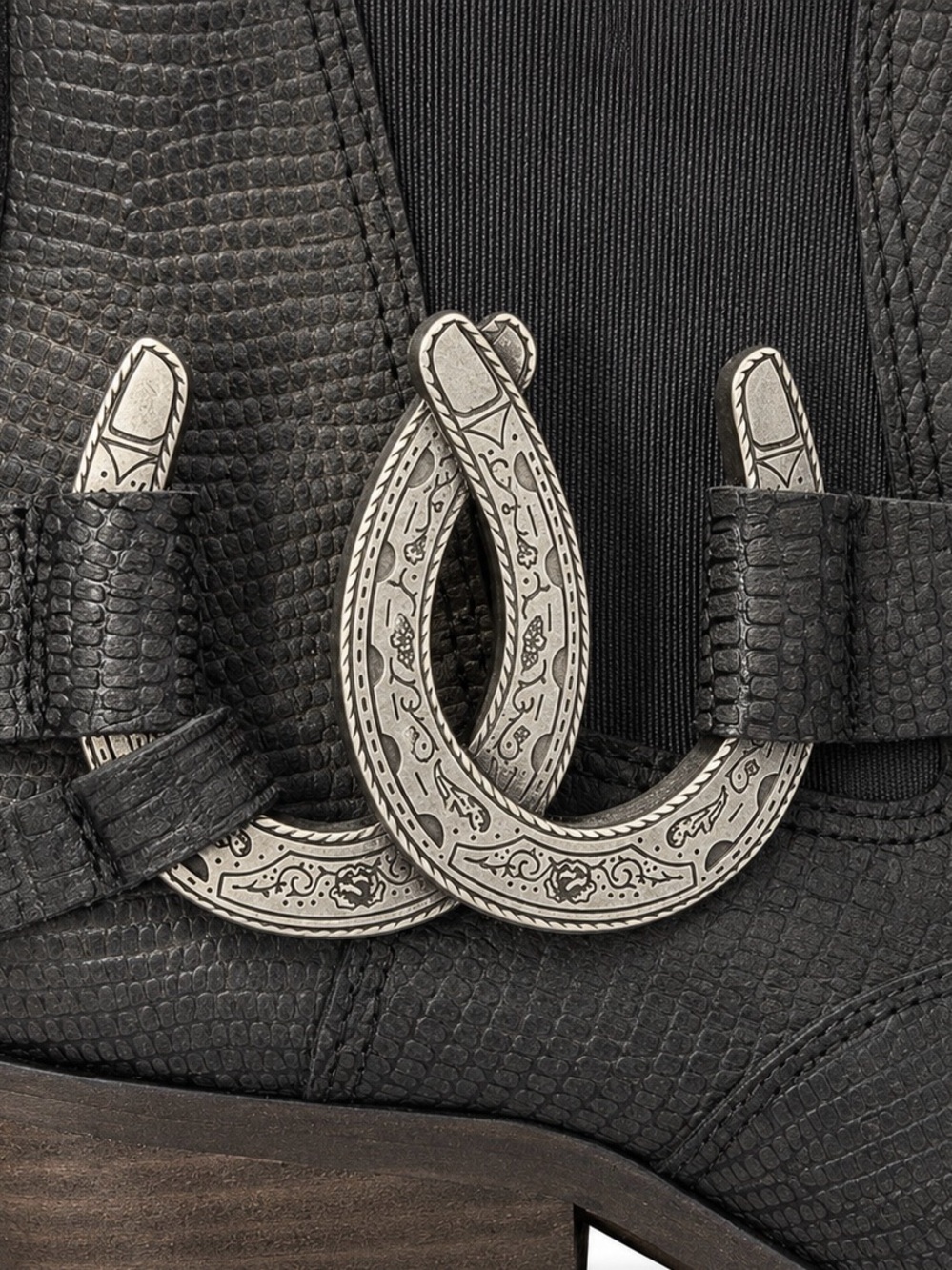 FREE PEOPLE LADY LUCK Leather Western Booties Silver Horseshoe Hardware BNWOT 7 - Picture 9 of 14
